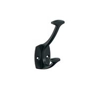 Amerock Vicinity - Gancho de pared decorativo tradicional de doble punta, color negro mate