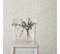 Papel Tapiz Botánico Azul / Natural Erismann Opus Ameroso Hoja Vinilo 10462-02