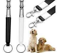 AMERRYAYUR Paquete de 2 silbatos ultrasónicos para perros, deja de ladrar, silbato profesional silencioso de entrenamiento de recuperación, frecuencia ultra amplia para todas las razas de perros