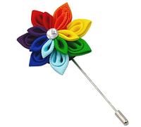 Amersis Prensas de orgullo hechas a mano, broche de flores de arco iris, LGBTQ, para hombres, mujeres, flores, gay, lesbianas, para bolsa de ropa, solapa y cuello, chal, chal, para decoración de hombres y mujeres