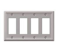 AmerTac 149R4BN Chelsea Quad Rocker-GFCI - Placa de pared (níquel cepillado)