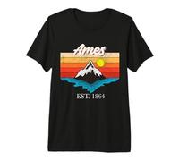 Ames Home Town Vintage Sunset USA Vacaciones Camiseta Premium
