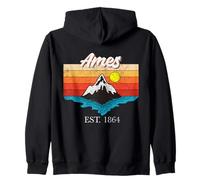 Ames Home Town Vintage Sunset USA Vacaciones Sudadera con Capucha