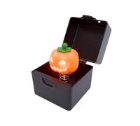 Amesor Caja De Música De Calabaza para Halloween, Luz Nocturna De Calabaza Terrorífica para Halloween, Decoración para Puertas Escritorios Habitaciones Escuelas Oficinas Casas
