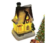 Amesor Casas De Navidad,Figuras De Navidad - Lámpara de casa de Pueblo en Miniatura - Escena de Ciudad navideña, decoración de Paisaje de Escritorio, decoración Interior estética para el hogar, Sala
