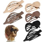 Amesor Clip de garra plana para mujeres, clips de cabello plano | Horizontal Non-slip Hairpin Barrette | Accesorios de ropa de cabeza, cómodas grietas para mujeres, novia, madre, esposa