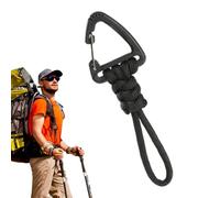 Amesor Correa de Paracord con ganchos, Cordón de llavero de Paracord - Correa de llavero para exteriores antipérdida de muñeca - de mano pequeña para llaves, mochilas, tiendas de campaña