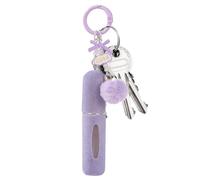 Amesor Frasco de Perfume - Atomizador Portátil De 5ml Con Llavero De Peluche - Botella De Perfume Spray Atomizador Recargable,Para Negocios Avión Exterior Escuela Cumpleaños San