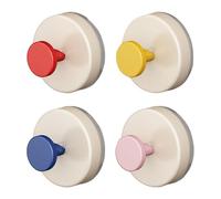 Amesor Ganchos de Ventosa para Ducha | 4 Piezas Ganchos para Puerta | Soporte para Toallas Reutilizable Extraíble para Pared Armario Baño Exterior Autocaravana