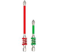 Amesor Juego de Brocas para Atornillador Eléctrico,2 Piezas Con Punta Magnética Para Taladro | Puntas Resistentes Con Antideslizante De Muelle Para Técnico Mecánico Muebles Pladur Hogar Manualidades