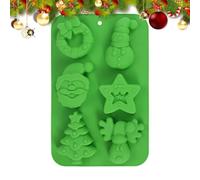 Amesor Moldes de Navidad - Bandeja Reutilizable De Fácil Desmolde - Moldes De Caramelo Para Navidad | para Pasteles Jabones Caramelos Hielo Galletas Alimentos Manualidades Fondant