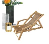 Amesor Muebles En Miniatura | Sillón Miniaturizado De Madera,Decoración Mesa Modelo Tumbona, Miniaturas Decorativas para Estanterías Escritorio