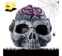 Amesor Silbato de la Muerte | Decoración De Calavera Para Halloween - Figura de Cerebro Broma Sonora Decoración para Adultos Jóvenes Niños Aviso Senderismo