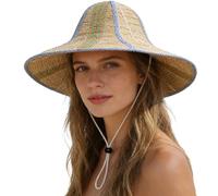 Amesor Sombrero de Paja para Mujer - Plegable con Protección Facial y de Cuello,Sombrero de Sol para Exteriores,para Viajes, Jardinería, Agricultura, Hombres, Mujeres, Agricultores, Jardineros