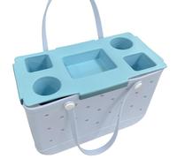 Amesor Soporte para Teléfono en Copa de Bolsa,Bandeja para Comida En Playa - Bandeja Divisora Impermeable para Pícnic Exterior Restaurante Playa Camping Hogar Viaje