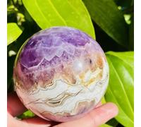Amethyst Agate Crystal Ball Stone Divination Sphere Gemstone Balls Decorative Ornaments for Feng Shui,90~95mm
