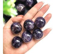 Amethyst Ball Ornaments, Dreamy Purple Crystal Ball, Stone Polished Home Decoration Crafts Ornaments,Purple,35mm