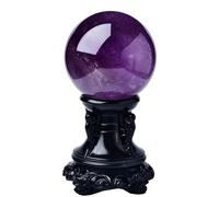 Amethyst Ball Ornaments, ore Crystal Ball Seven-Star Array Home Porch Desk Decoration,50mm