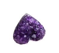 Amethyst Cluster Heart Shape Crystal Crafts Home Decor Heart Amethyst Crystal Stone Gift 1pcs (Color : 4-5cm, Size : 3pcs)