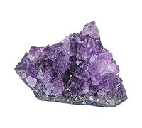Amethyst Cluster, Raw Crystal Stones, 0,78 x 1,18 pulgadas Deep Purple Aid with Grip Design, Natural Meditation Device with Case Home Accessories for Workplace Living Room Spiritual Healing Decor