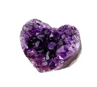 Amethyst Cluster,Raw Quartz Crystal Cluster Stones,Heart-Shaped Health Gemstone Raw Stones Home Decor,6-7cm
