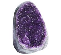 Amethyst Crystal Rock, 100-300 g de amatista natural Geode, cristales de energía positivos y piedras de curación para la oficina de automóviles Decoración del hogar.