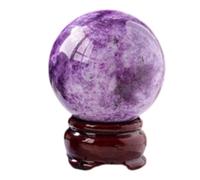 Amethyst Crystal Sphere, Rare Purple Power Stone Ball for Crystal, Scrying, Feng Shui,50mm