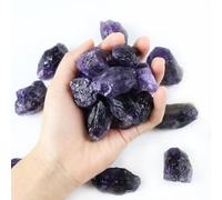 Amethyst Crystals, Raw Crystals Bulk, Gem Stones Rocks Crystals, Tumbled Stones and Crystals Bulk, Rock Collection, Chakra Stones, Healing Crystals, Raw Crystals, Minerals Rocks Crystals(1LB)