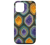 Amethyst Geode Crystal Slice Pattern for Rock Lovers Carcasa para iPhone 12/12 Pro