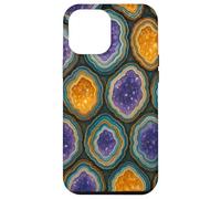 Amethyst Geode Crystal Slice Pattern for Rock Lovers Carcasa para iPhone 12 Pro MAX