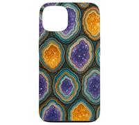 Amethyst Geode Crystal Slice Pattern for Rock Lovers Carcasa para iPhone 13