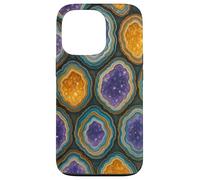 Amethyst Geode Crystal Slice Pattern for Rock Lovers Carcasa para iPhone 13 Pro