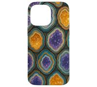 Amethyst Geode Crystal Slice Pattern for Rock Lovers Carcasa para iPhone 14 Pro MAX