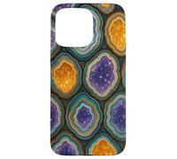Amethyst Geode Crystal Slice Pattern for Rock Lovers Carcasa para iPhone 15 Pro MAX