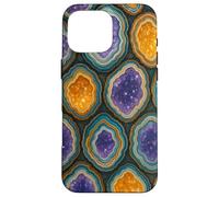 Amethyst Geode Crystal Slice Pattern for Rock Lovers Carcasa para iPhone 16 Pro MAX