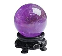 Amethyst Quartz Crystal Balls,Polished Crystal Stone Spheres Balls,Crystal Ball Prop Ornament for Feng Shui Divination Fortune Decoration,A