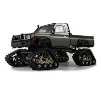 Amewi 22459 AMXRock RCX10TP Scale Crawler Pick-Up 1:10 RTR, con Ruedas de Cadena, Color Gris