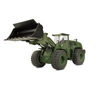 Amewi 22534 G485E ME Militar 1:14 - Cargadora de Ruedas (1:14, Metal, luz giratoria, 10 Canales, Incluye acoplador rápido y Horquilla para palés, RTR), Color Verde Oliva