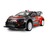 AMEWI Coche de Rally RC HyperGo 1:7 Citroën C3 WRC, Negro/Rojo/Blanco, 65 km/h, 4WD, Motor Sin Escobillas, A Prueba de Agua, Para +14 Años