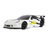Amewi Corvette C6.R Drift Car - Coche teledirigido (1:18, RTR), Color Blanco