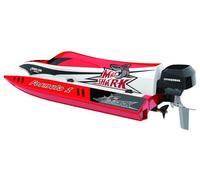 Amewi F1 Mad Shark V2 RC - Lancha a Motor para Principiantes (430 mm), Color Blanco y Negro