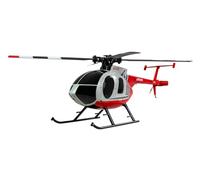 Amewi Helicóptero RC Civil Hughes MD500 4 canales 6G RTF rojo/gris claro