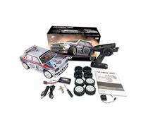 Amewi Coche teledirigido Hyper Go Lancia Delta HF Integrale – Rallye/Drift 4WD 1:14 RTR Blanco