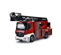 Amewi Camión de Bomberos 22502 Mercedes-Benz 1:18, RTR, con Licencia, Rojo/Blanco