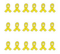 Amexo 18 Piezas Pin de Cinta Amarilla, Campaña de Pins de lazo Amarillo Contra el Cáncer Pines de Concientización Sobre la Salud Mental Pin de Caridad Donación Evento Regalo (Amarillo)