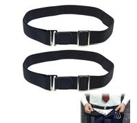Amexo 2 Piezas Cinturones de Permanecer Camisa, Soporte para Camisa Ajustable Elástico Camisa Cinturón Antideslizante para Hombre y Mujer