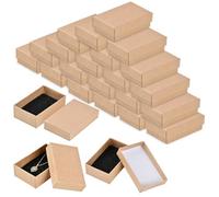 Amexo 24 Pezzi Scatola Regalo, Portagioie in Cartone Scatole per Bomboniere Confezione Regalo con Coperchio per la Presentazione di Orecchini Collana (B)
