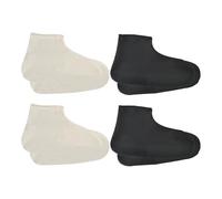 Amexo 4 Pares Cubre Zapatos Impermeable, Reutilizable Protector Calzado lluvia Antideslizante Silicona Funda Zapatos lluvia Cubiertas del Zapatos Unisex para Lluvia Caminos Fangosos (M)