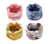 Amexo 4 piezas Pañuelos de Cuello para Niños, Bufanda Algodón Bebé, mantener caliente elasticidad Braga Cuello Bebé, Multifuncional resistente al viento Niños Bufanda para invierno primavera y otoño