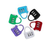 Amexo 6 Piezas Candado de Combinación Pequeño, Candados de Seguridad de 3 Dígito, Candado con Código Numérico para Equipaje, Mini Candado Reajustable para Viajes, Maletas, Mochilas